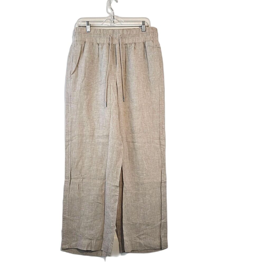 Quince European Linen Wide Leg Pull On Pants Size L